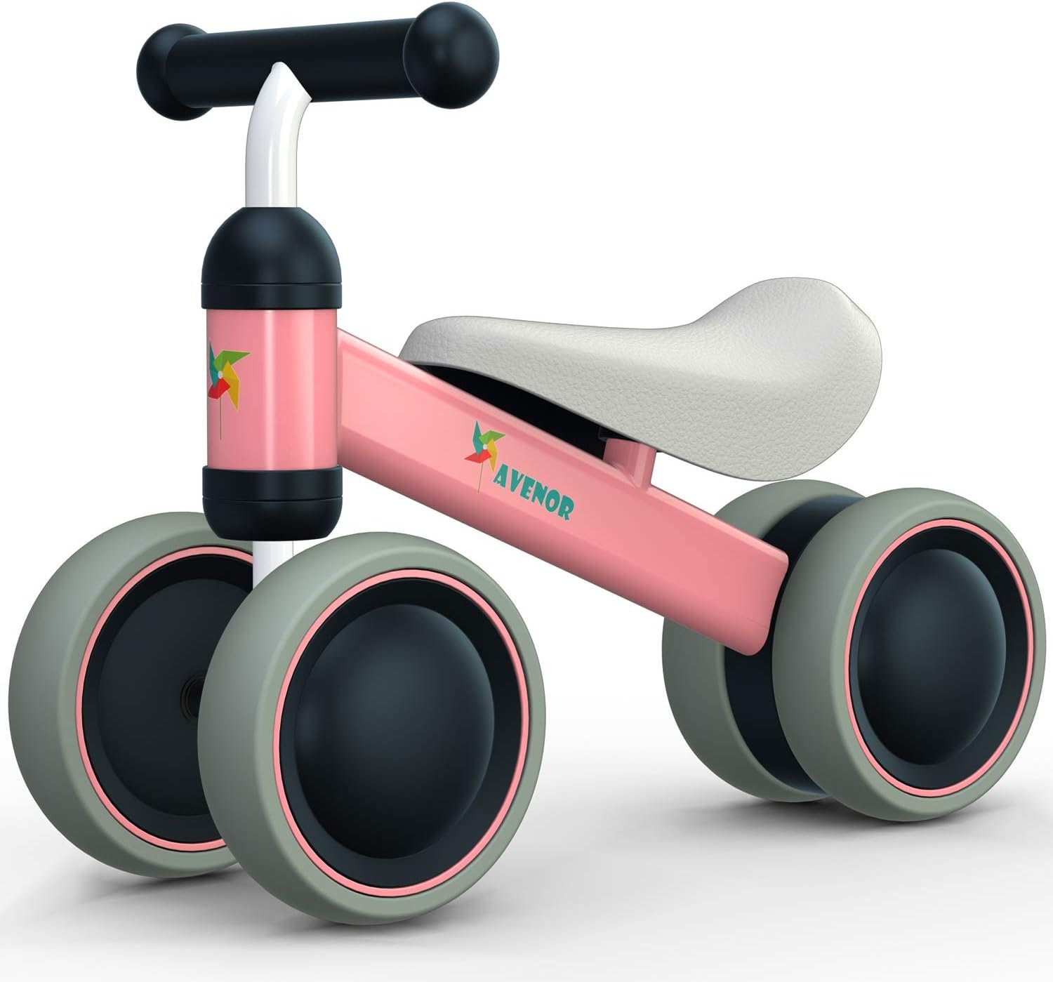 Baby Balance Bike for 1 Year Old Girl Gifts 10-24 Month Toddler Balance Bike First Birthday Gift No Pedal Infant 4 Wheels Bicycle