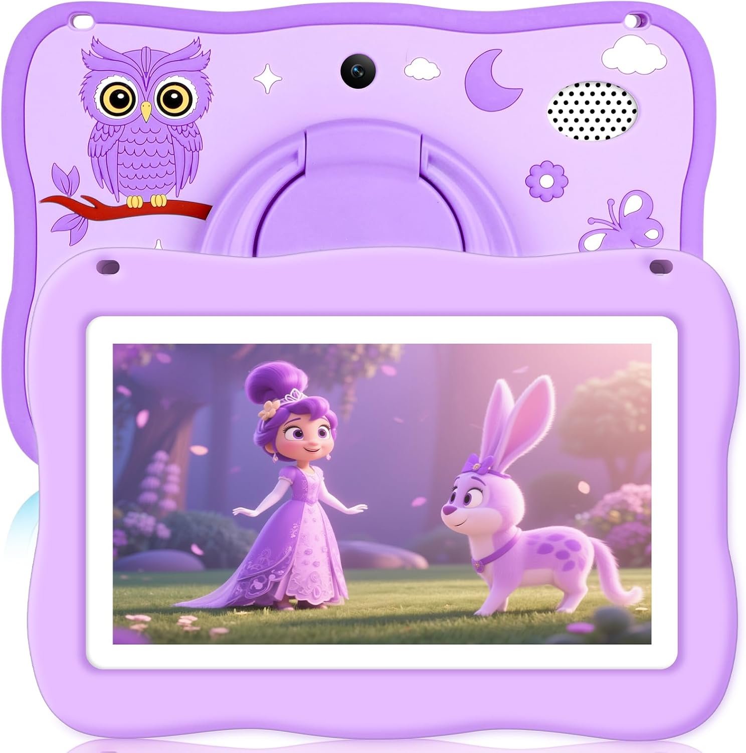 Kids Tablet 7IN Toddler Tablet for Kids, Children Tablets for Toddlers with Parental Controls, Camera, Shockproof Case, Kids Learning Apps Pre-installed Kid’s Educational Tablets for Boy Girl (purple)